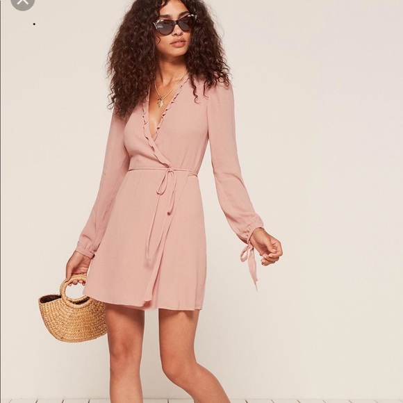 Reformation Dresses & Skirts - Reformation delta blush long sleeve Mini dress